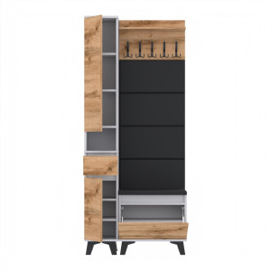 Garderoba 90x36D1N2 SUPRA30 VB-4PAN-WP60 BIAŁY WOTAN