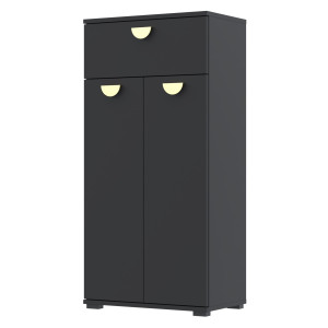 Komoda Bones 60x36D4N1 CZARNY