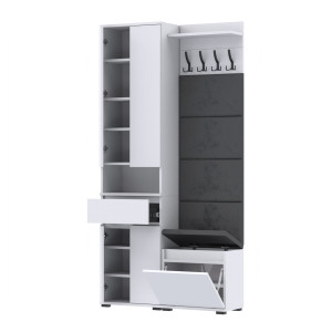 Garderoba 100x36cm Supra50 VB50 4 Panele WP50 D1N1 BIAŁY