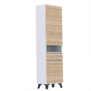 Szafka 60x36D1N2 komoda wysoka Supra T2 BIAŁY SONOMA