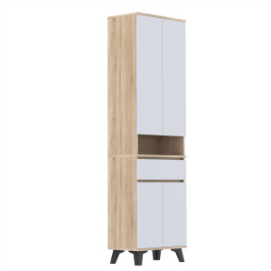 Szafka 60x36D1N2 komoda wysoka Supra T2 SONOMA BIAŁY