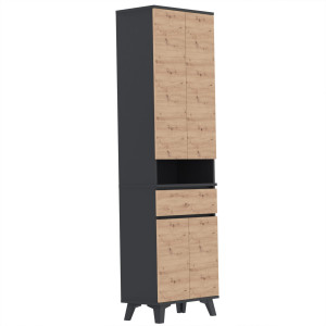 Szafka 60x36D1N2 komoda wysoka Supra T2 CZARNY ARTISAN
