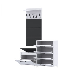 Zestaw VB60x30D2 3PAN WP60 Altus 60x30 szafka na buty wieszak BIAŁY