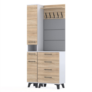 Garderoba 90x36cm Altus60 Supra2 3PanD2N2 BIAŁY SONOMA