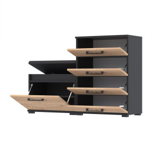 Zestaw 120x30 D2N1 Altus60 i VB60 szafka na buty CZARNY ARTISAN