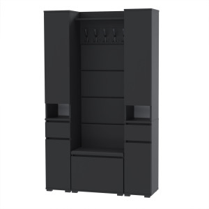 Garderoba 120x30D1N1 szafka na buty SU30-VB-SU30 CZARNY
