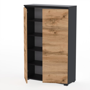 Komoda szafka NEX 80x30x124 sypialnia salon przedpokój D1N1 CZARNY WOTAN