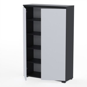 Komoda szafka NEX 80x30x124 sypialnia salon przedpokój D1N1 CZARNY BIAŁY