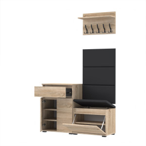Garderoba Szafka na buty z szufladą i siedziskiem 120x30 3PAN D1N1 SONOMA