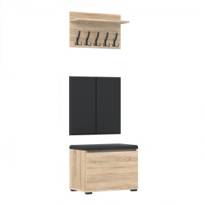 Garderoba 60x30P2WPB szafka na buty wieszak Dąb Sonoma