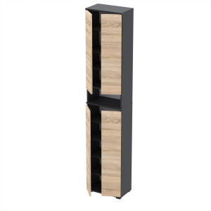Szafka na buty Supra-Nex 50x30x244 D1N1 CZARNY SONOMA