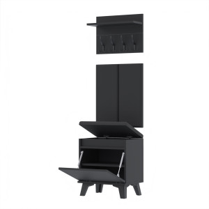 Garderoba 50x30D1N2 P2WP szafka na buty wieszak CZARNY