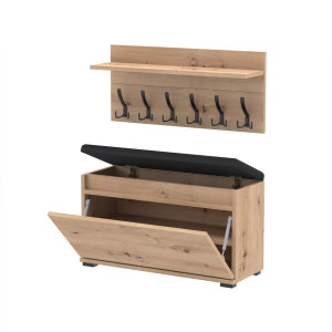 Szafka na buty z wieszakiem VB100x36WP100 N1D1 Dąb Artisan
