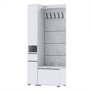 Garderoba 90x30cm D1N1 V60 Supra30 4 Panele BIAŁY