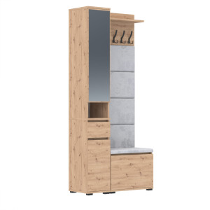 Garderoba z lustrem 90x36cm V60 Supra30 4 Panele D1N1 ARTISAN
