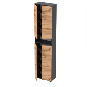 Szafka na buty Supra-Nex 60x36x244 D1N1 CZARNY WOTAN