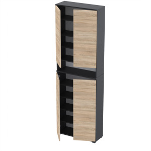 Szafka na buty Supra-Nex 80x36x244 D1N1 CZARNY SONOMA