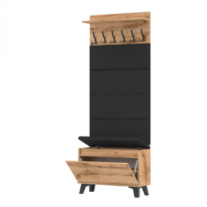 Garderoba 80x30D1N2 4PAN szafka na buty wieszak panele WOTAN