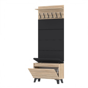 Garderoba 100x30D1N2 4PAN szafka na buty wieszak panele SONOMA