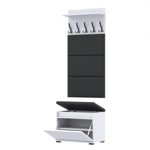 Garderoba 60x36D1N1 3PAN szafka na buty wieszak panele BIAŁY