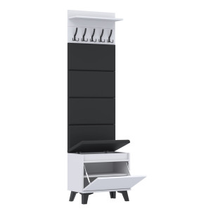 Garderoba 60x36D1N2-4PAN szafka na buty wieszak panele BIAŁY
