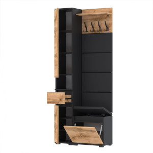 Garderoba 80x36cm SU30 VB-4PAN-WP50 D1N1 Czarny Wotan