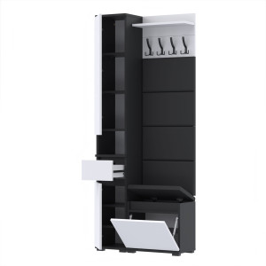 Garderoba 80x36cm SU30 VB-4PAN-WP50 D1N1 Czarny Biały