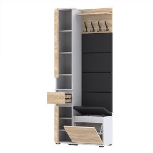 Garderoba 80x36cm SU30 VB-4PAN-WP50 D1N1 BIAŁY SONOMA