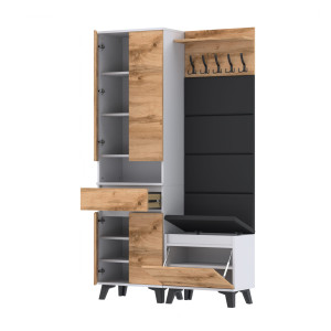 Garderoba 120x36D1N2 SUPRA60 VB-4PAN-WP60 BIAŁY WOTAN