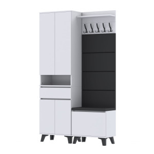 Garderoba 120x36D1N2 SUPRA60 VB-4PAN-WP60 BIAŁY