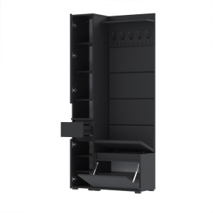 Garderoba 90x30cm D1N1 V60 Supra30 4 Panele CZARNY