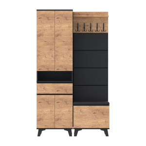 Garderoba 120x30cm SUPRA60 VB-4PAN-WP60 Czarny D1 Lancelot