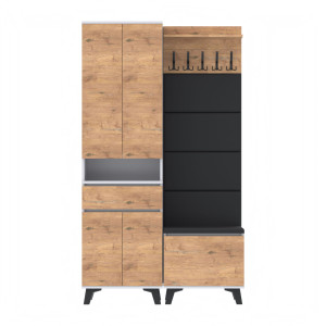 Garderoba 120x30D1N2 SUPRA60 VB-4PAN-WP60 Biały Lancelot