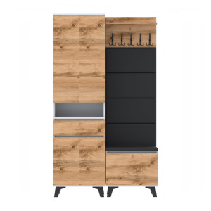 Garderoba 120x30D1N2 SUPRA60 VB-4PAN-WP60 Biały Wotan