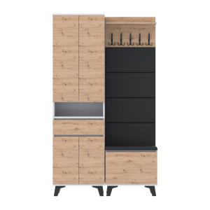 Garderoba 120x30D1N2 SUPRA60 VB-4PAN-WP60 Biały Artisan