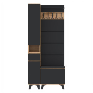 Garderoba 90x30cm D1N2 SUPRA30 VB-4PAN-WP60 Wotan Czarny
