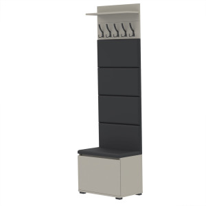 Garderoba 60x30D1-4PAN szafka na buty wieszak panele Kaszmir