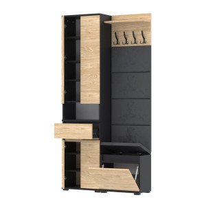 Alpma Garderoba 100x36cm Supra50 VB50 4 Panele WP50 D1N1 CZARNY OLEJOWANY