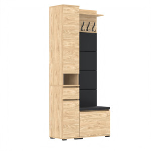 Garderoba 90x36cm V60 Supra30 4 Panele D1N1 Dąb Olejowany