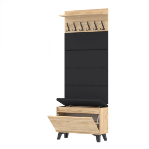 Garderoba 80x36D1N2 4PANWP szafka na buty wieszak panele OLEJOWANY
