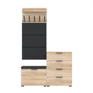 Garderoba 120x30 D3N1 Altus60 i VB60 szafka na buty DĄB SONOMA
