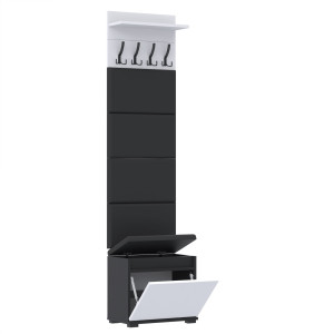 Garderoba 50x30D1N1 VB50 4Panele WP50 Czarny Biały