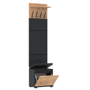 Garderoba 50x30D1N1 VB50 4Panele WP50 Czarny Dąb Lancelot