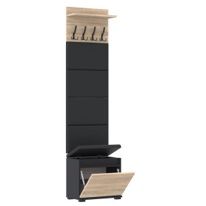 Garderoba 50x30D1N1 VB50 4Panele WP50 Czarny Dąb Sonoma