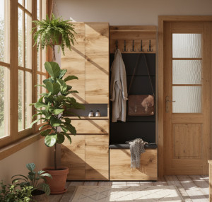 Garderoba 140x36cm V60 Supra80 4 Panele D1N1 WOTAN