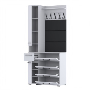 Garderoba 90x30cm Altus60 Supra2 3PanD2N1 Biały
