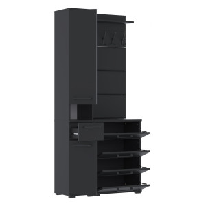 Garderoba 90x30cm Altus60 Supra2 3PanD2N1 Czarny