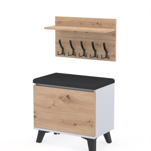 Szafka na buty z wieszakiem 60x30WP60 S2D1 BIAŁY-ARTISAN