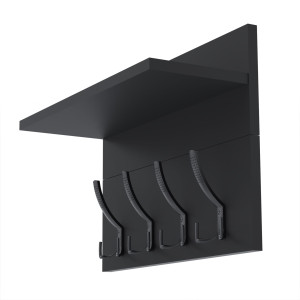 Wieszak ścienny WP50 na ubrania 50cm Czarny