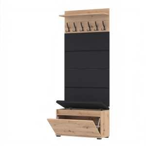 Garderoba 80x30D1N1-4PAN szafka na buty wieszak panele ARTISAN